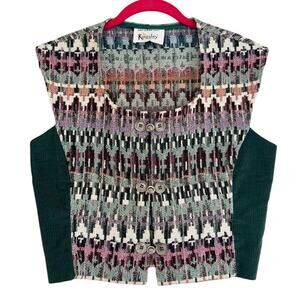 Vintage Kingsley Tapestry Vest Cottagecore Quirky Boho Hippie Fairy Retro